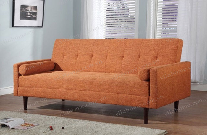Mẫu sofa giường màu cam cháy được nhiều gia đình săn đón