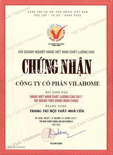 Vilahome đạt giải thưởng hàng Việt Nam chất lượng cao