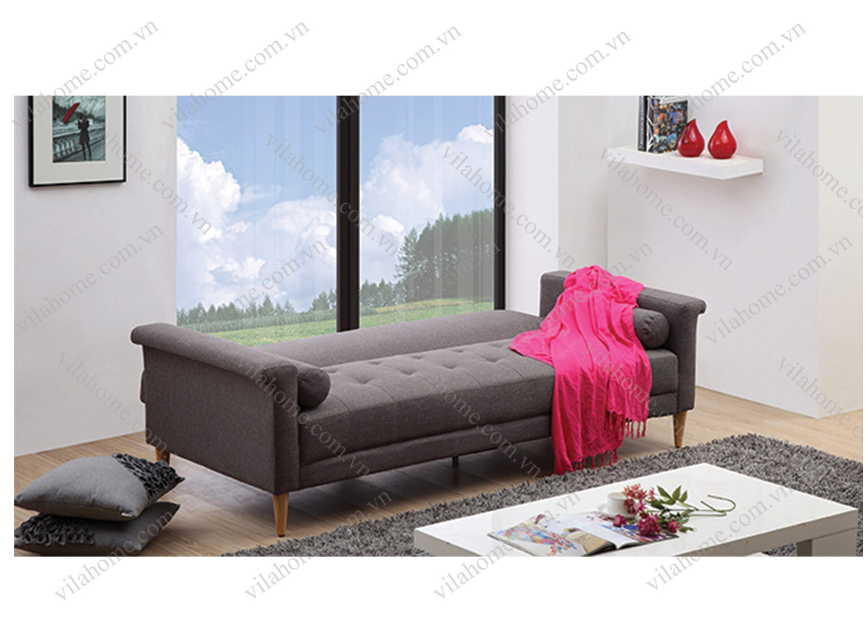 Ghế sofa bed 1.4m tương đương kích thước một chiếc giường đơn nhỏ gọn