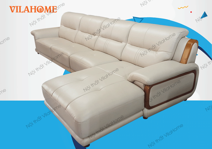 Bộ góc trái sofa da nhập - NK08 - Tư vấn mua sofa da góc cao cấp phù hợp cho phòng khách
