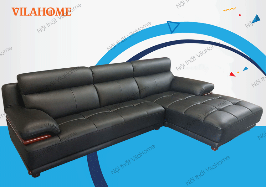 Bộ góc trái sofa da nhập - NK10 - bộ ghế sofa bọc da mùa hanh khô