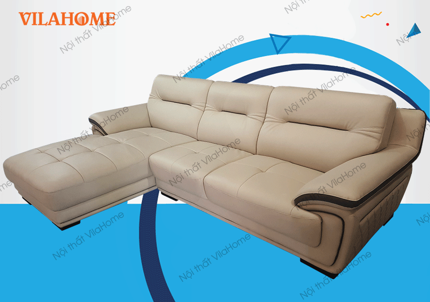 Bộ góc phải sofa da nhập - NK12 - bộ bàn ghế sofa cao cấp
