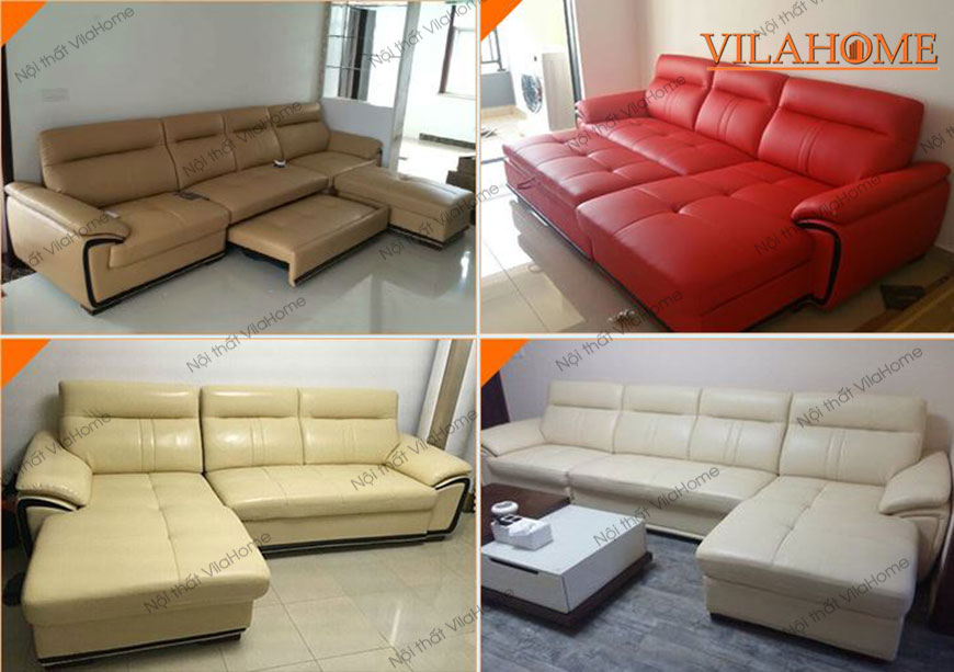 Xưởng ghế sofa hiện đại nhập khẩu, sofa góc da phòng khách