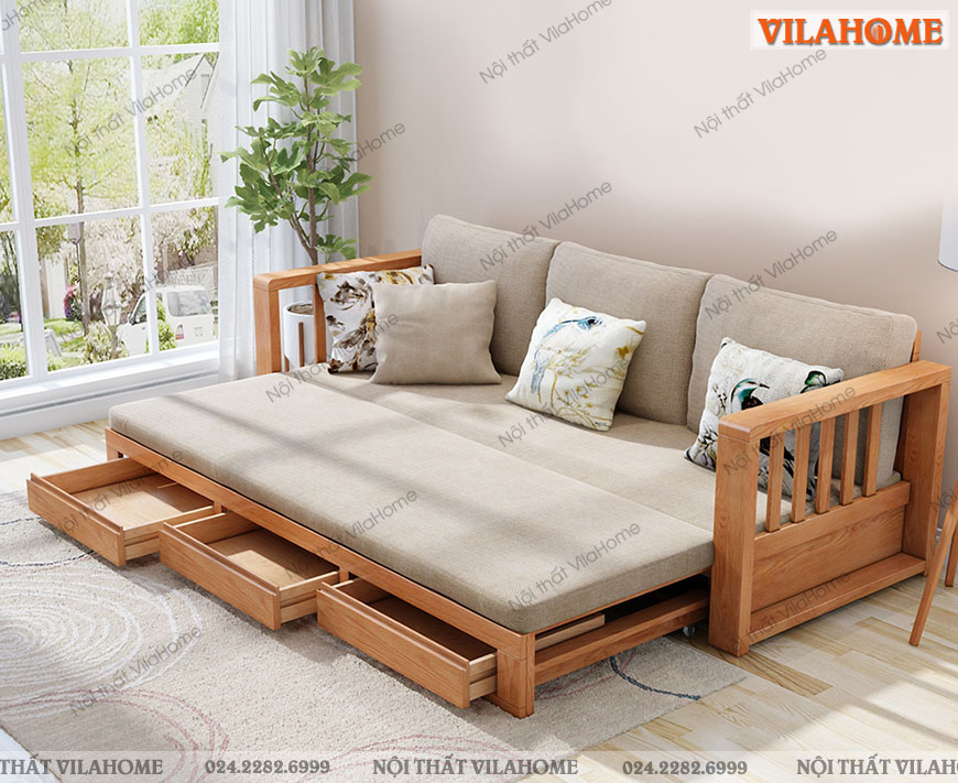 Sofa giường gỗ đẹp