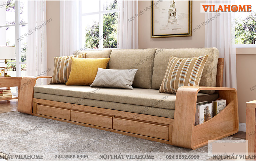 sofa giường gỗ giá rẻ ở thanh xuân hà nội
