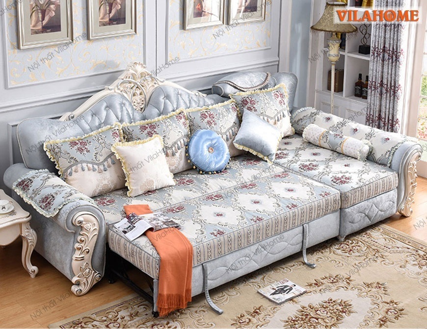 Ghế giường gấp hàng tân cổ điển nhập khẩu cao cấp tại VilaHome Hà Nội