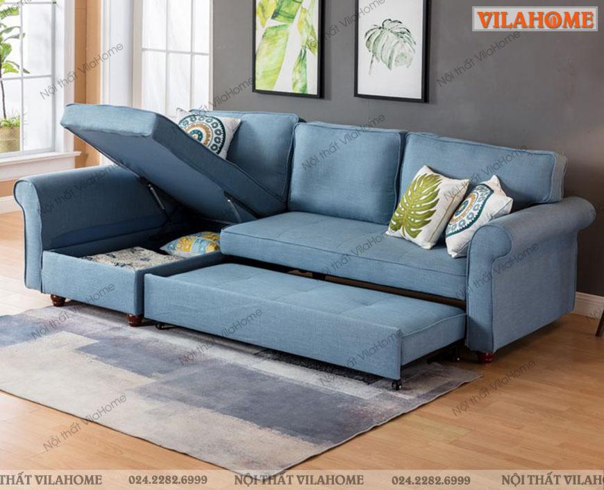 Ghế sofa kết hợp giường tích hợp ngăn đựng đồ tiện lợi