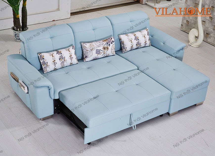 ghế sofa bed màu xanh