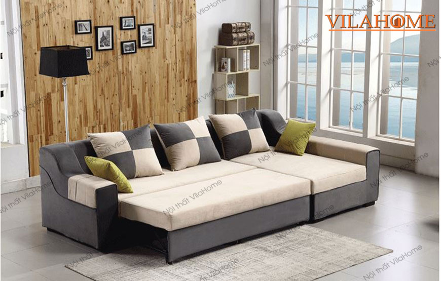 Sofa giường đa năng bọc vải nỉ hàng May đo theo kích thước của khách