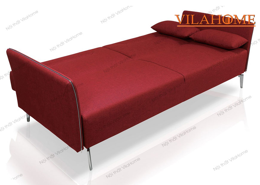 Sofa giường văng gập mở thành giường đơn màu đỏ hiện đại Vila