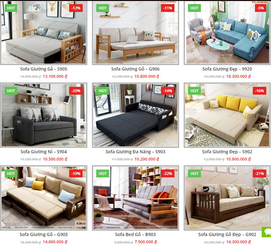 Sofa giường cataloge có giá