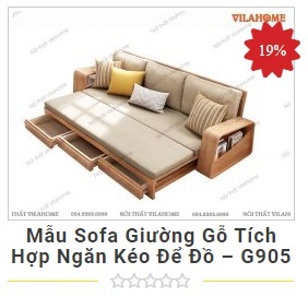 Ghế sofa kéo ra thành giường gỗ