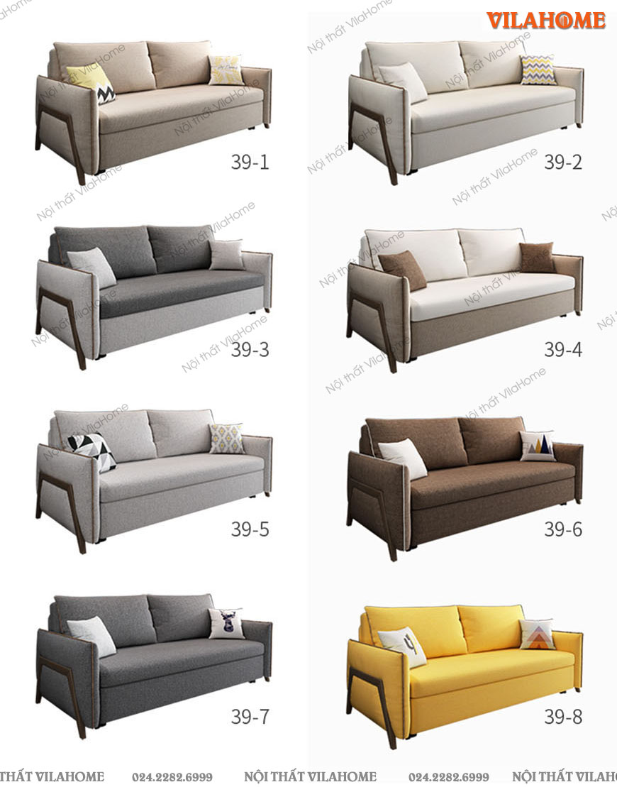 giường sofa có nhiều màu sắc để lựa chọn