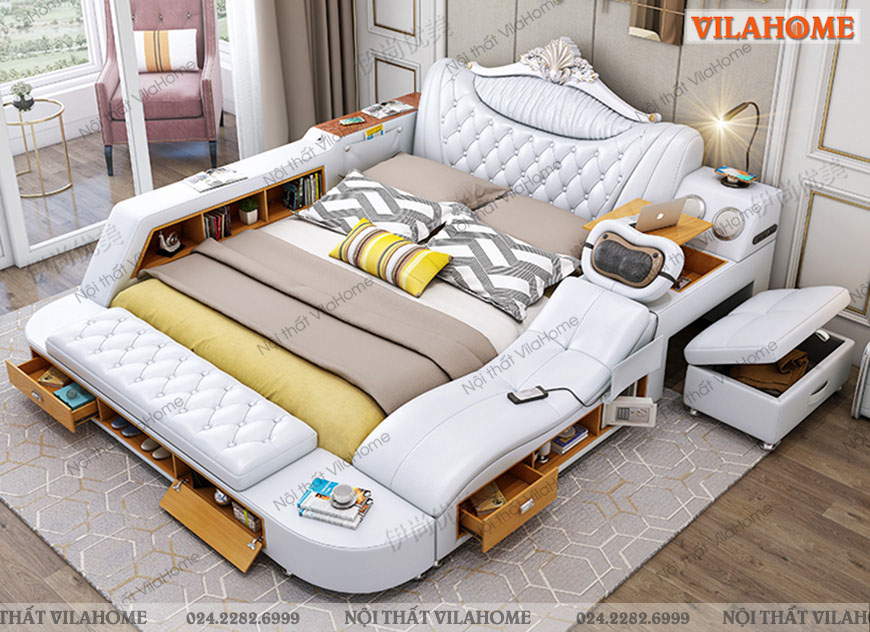 Giường ngủ Tatami có ghế massage GM15 sale 15% tại Vilahome
