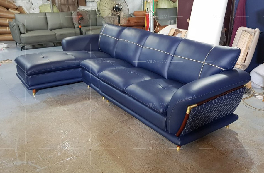 sofa phòng khách màu xanh dương cho người tuổi Tuất mệnh Thủy