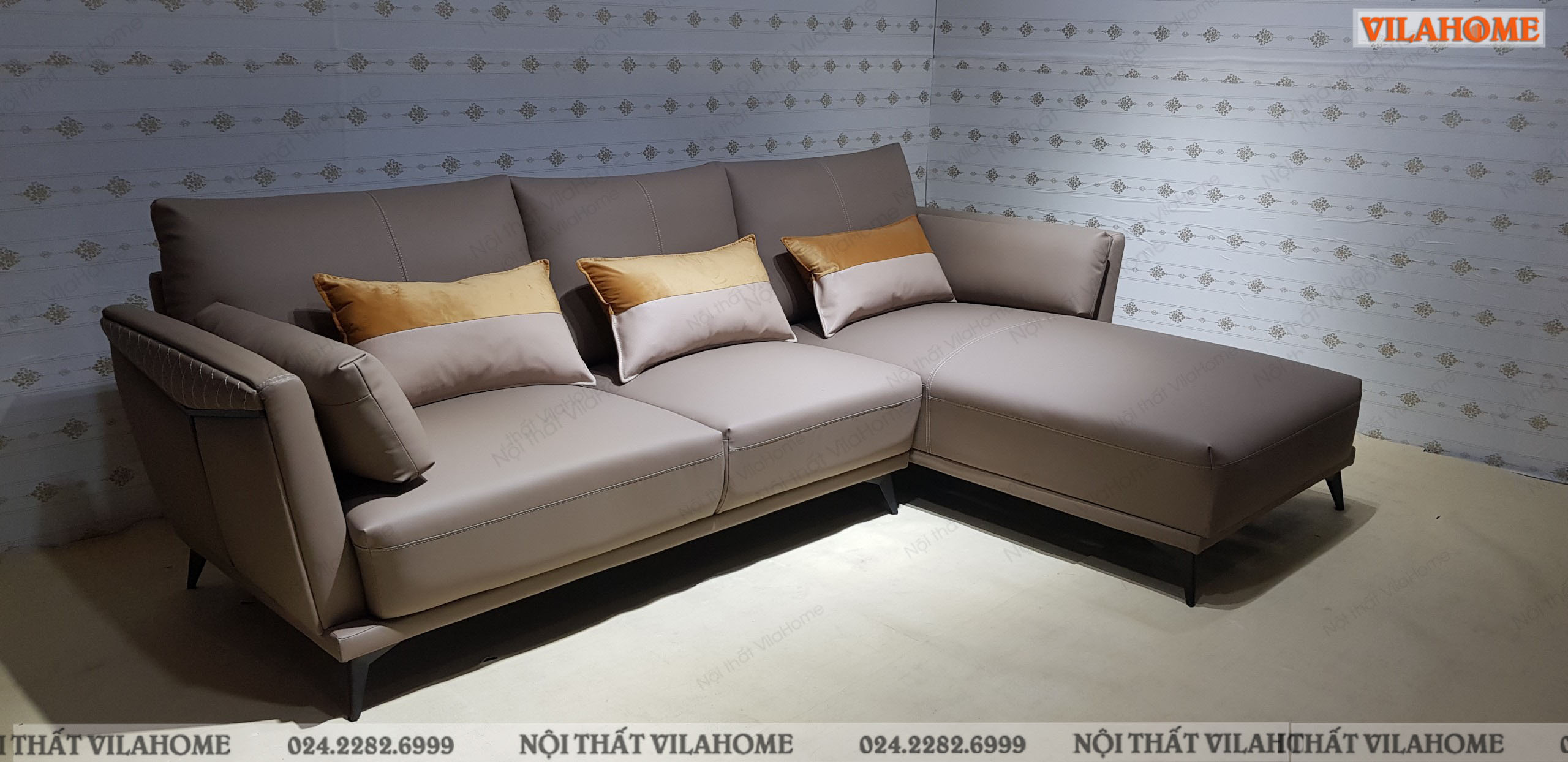 Sofa phòng khách màu be bàn giao cho khách hàng sofa Thanh Xuân ở phường Khương Trung