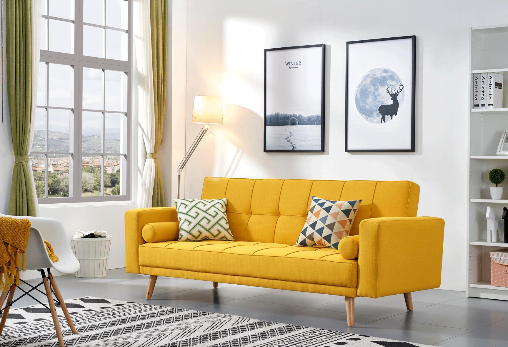 ghế sofa màu vàng sang trọng