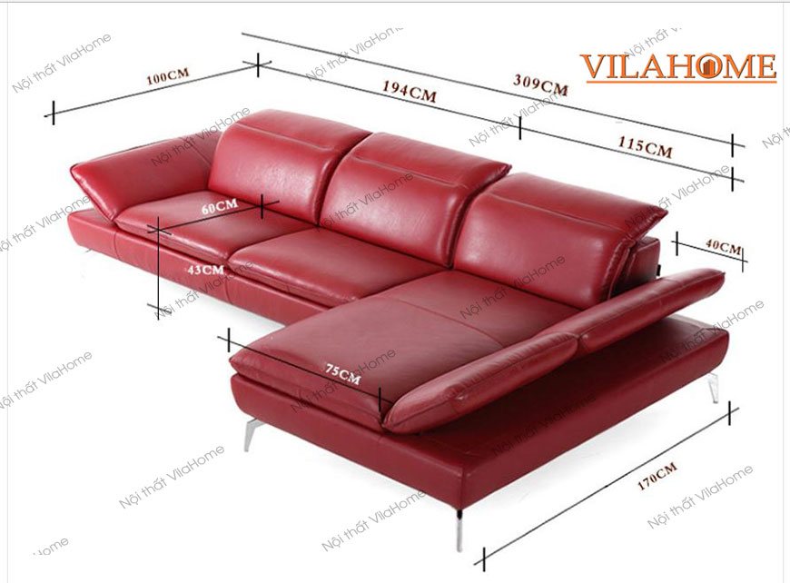 Sofa 931 màu đỏ 
