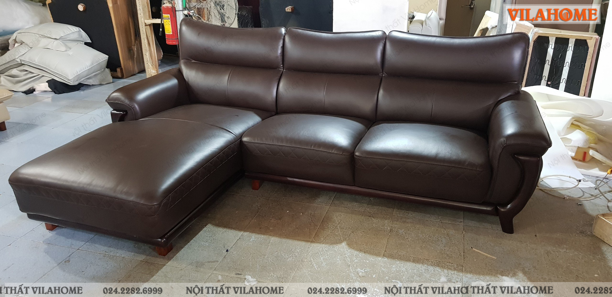 Sofa cao cấp màu da bò
