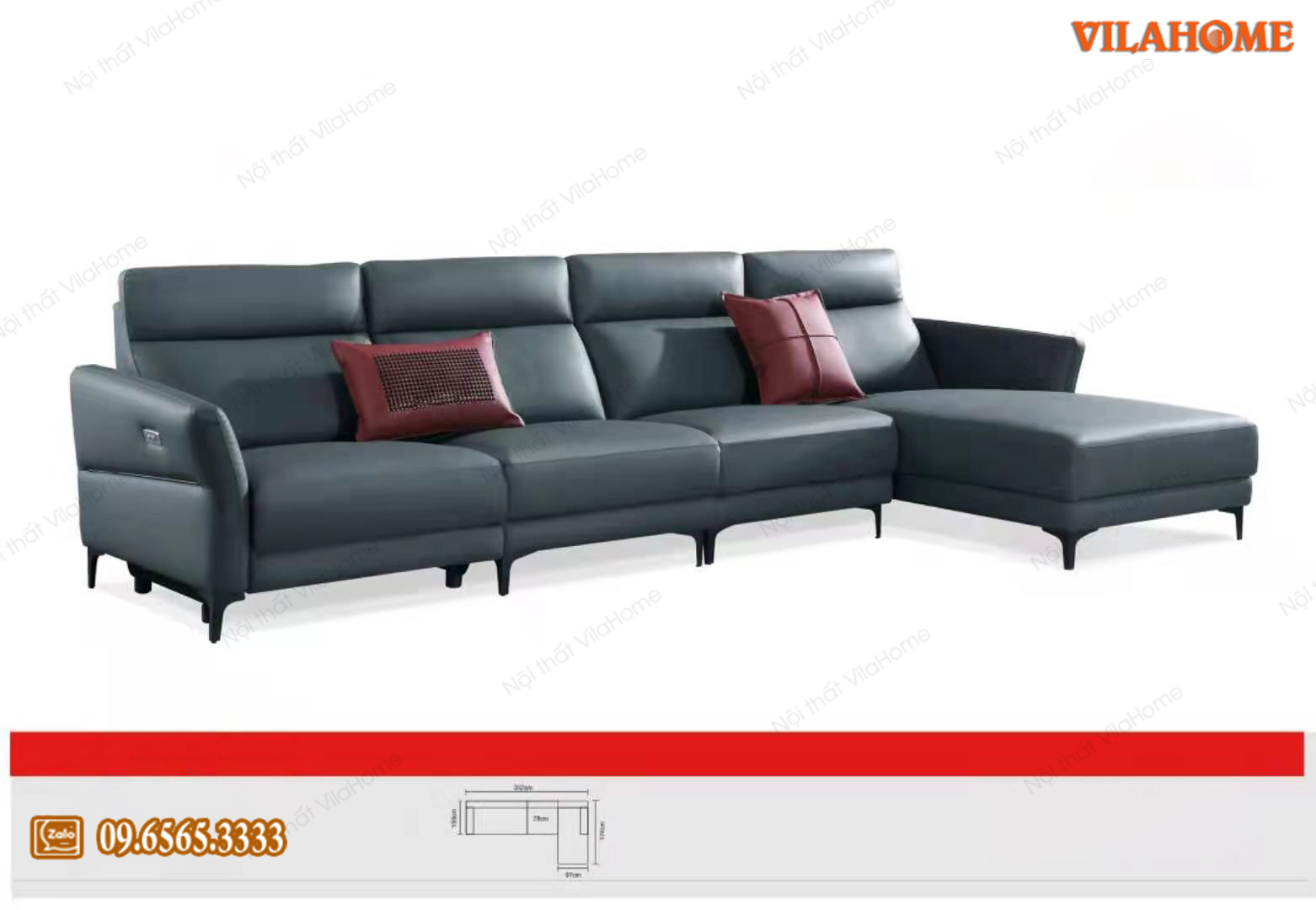 Sofa cao cấp màu ghi xám