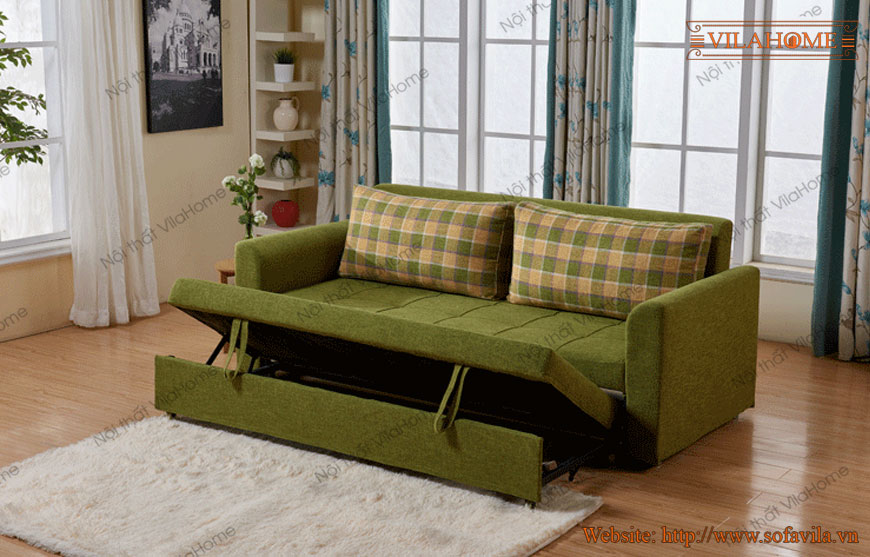 Sofa giường đa năng bọc nỉ phong cách Hàn Quốc