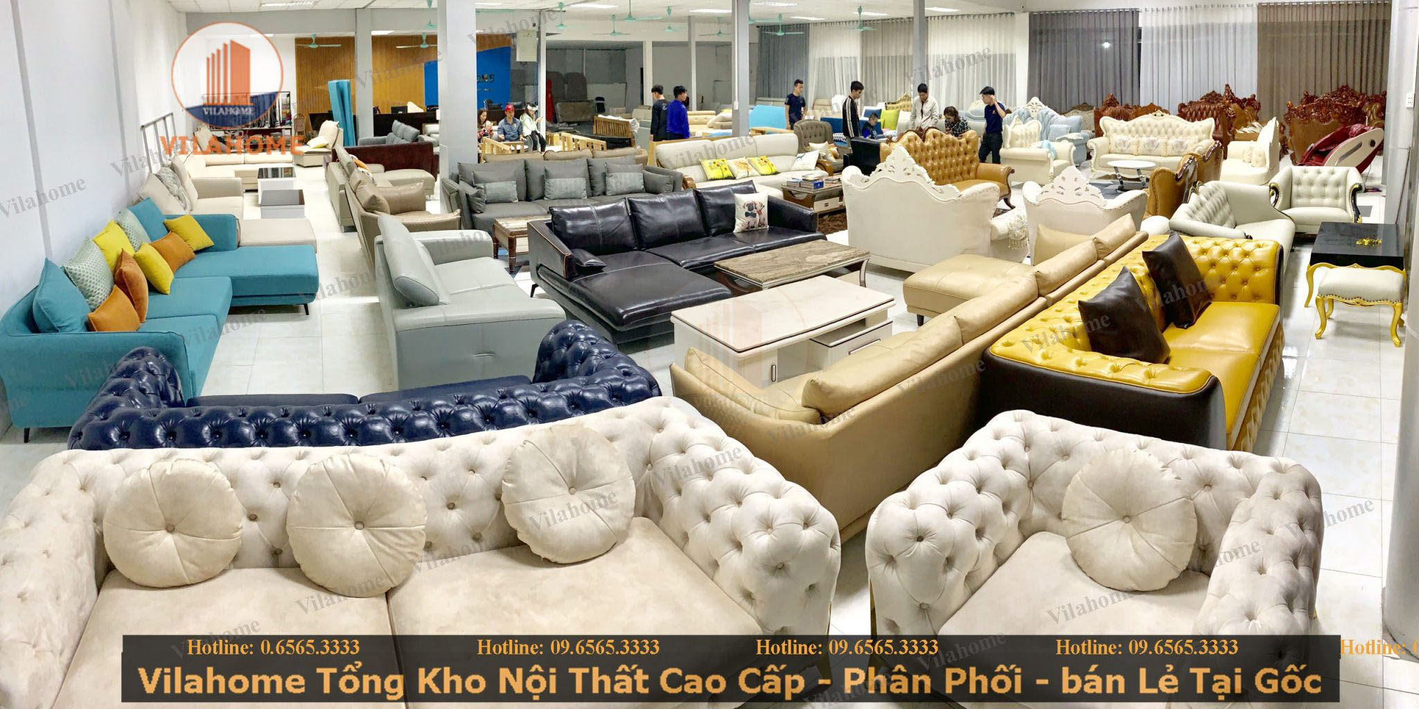 Showroom sofa góc da Hà Nội