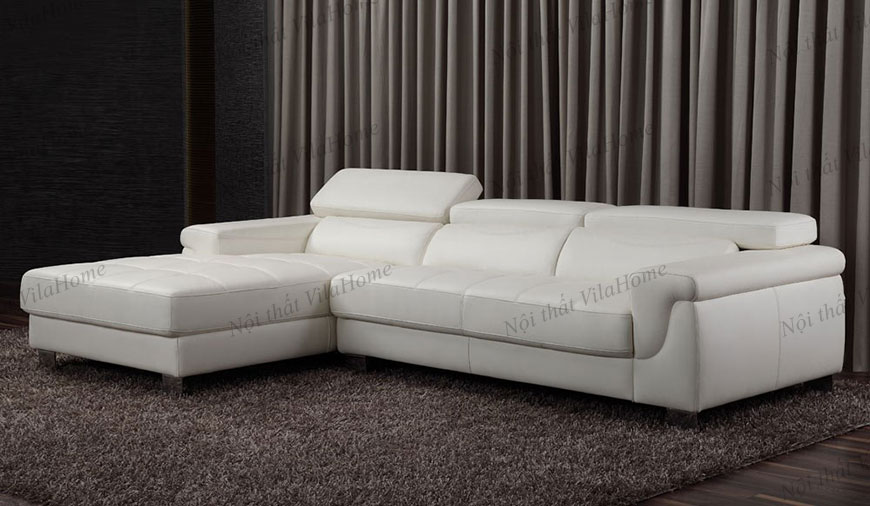 sofa 2m2 hình chữ L màu trắng
