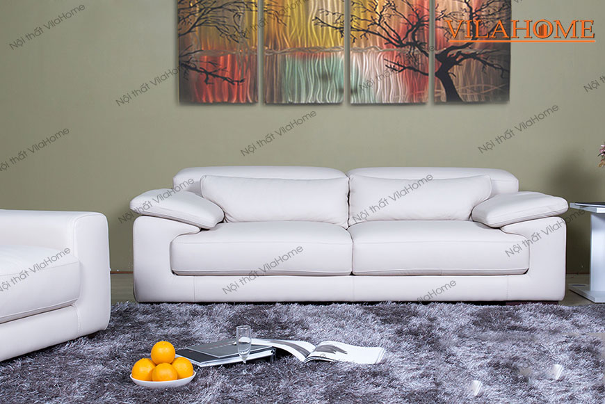 Sofa văng đẹp màu trắng hiện đại 1m6