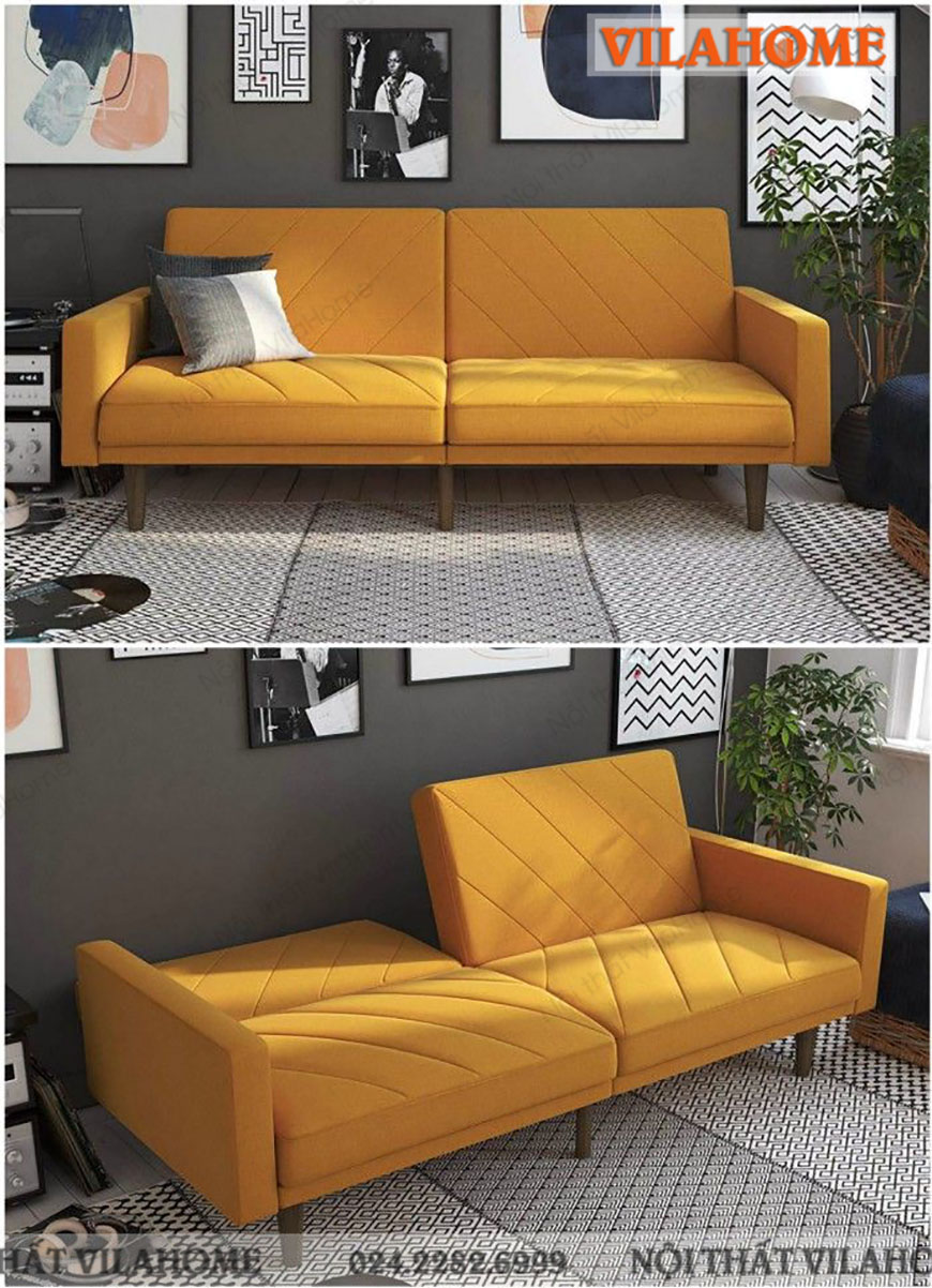 Sofa văng châu Âu màu vàng
