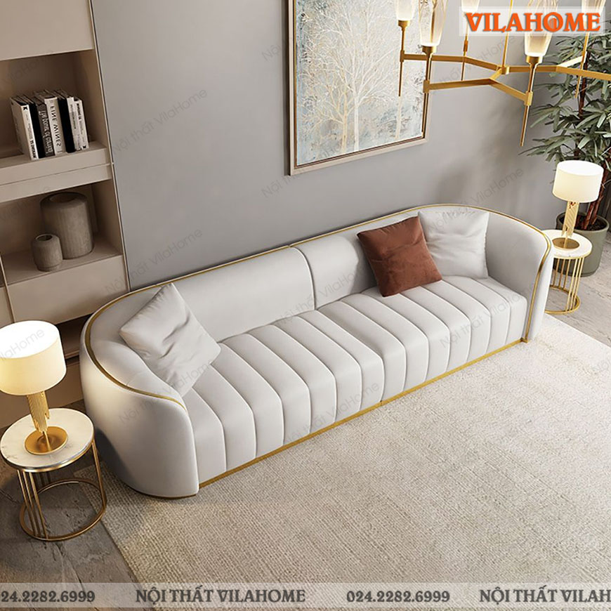 Sofa văng châu Âu màu trắng