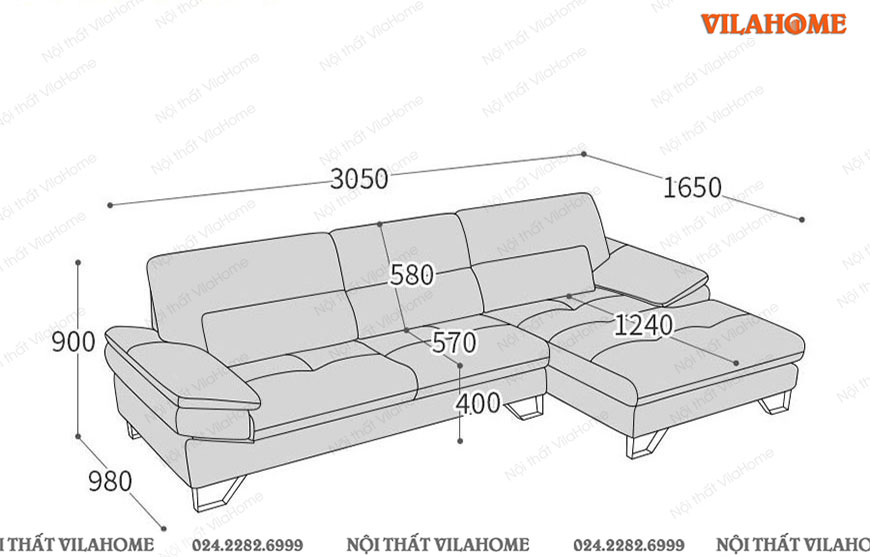 Kích thước sofa phòng khách đẹp góc da màu xanh lục