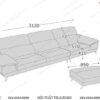 kích thước sofa văng da đẹp đơn giản hiện đại dài 3m12x0,98m