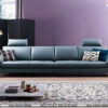 mẫu sofa văng dài màu xanh 3m75