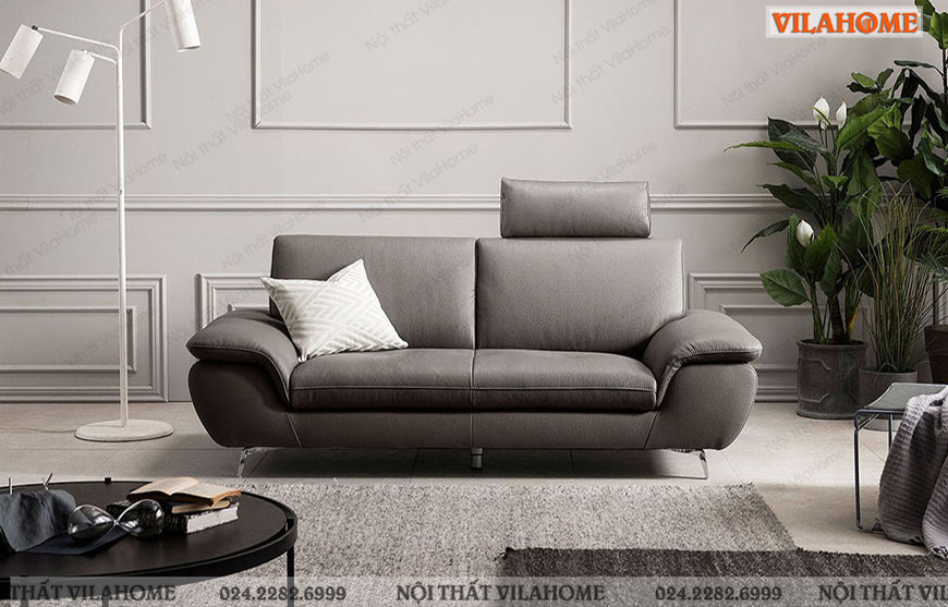 Mẫu ghế sofa văng màu xám hai mét mốt