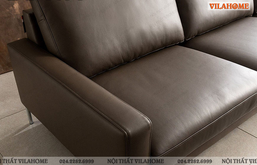 Sofa văng với kiểu tay vịn mỏng 10cm thanh thoát
