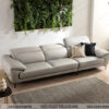 Sofa văng da màu trắng đẹp thiết kế hiện đại phóng khoáng