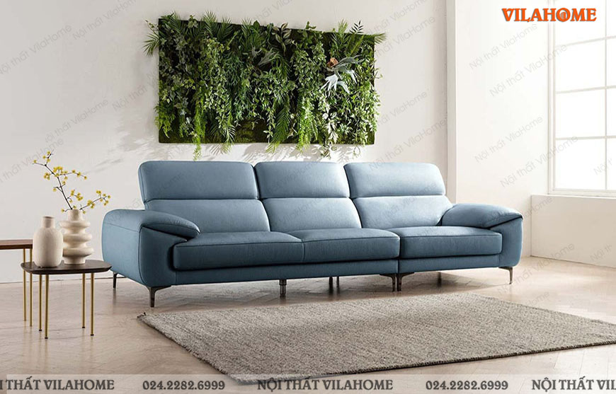 Sofa văng đẹp màu xanh blue nhã nhặn
