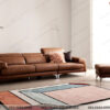 Mẫu ghế sofa văng màu da bò ba chỗ ngồi thiết kế hiện đại, bắt nhịp xu hướng nội thất sofa hàng đầu