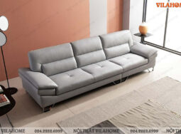 VD172 – Sofa văng màu xanh ghi nhạt dài 3m