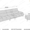Kích thước sofa văng dài 2m8 sâu 980mm
