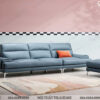 Sofa văng hiện đại kiểu Châu Âu bọc da màu xanh nước biển