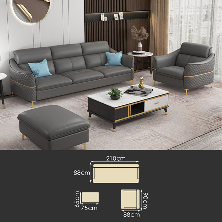 mẫu sofa văng da đen