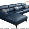 Sofa phòng khách góc chữ L màu xanh sẫm đệm dày