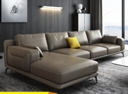 GDF151 – Sofa phòng khách góc phải màu nâu cà phê