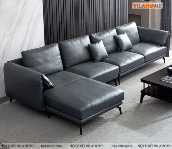 Sofa phòng khách phom nhập khẩu cao cấp màu xanh đen