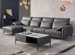 GDF167 – Sofa phòng khách màu đen cao cấp phom nhập khẩu