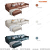 Các mẫu sofa phòng khách góc chữ L màu nâu bò, màu trắng, màu xanh