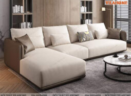 GDF173 – Sofa phòng khách góc chữ L đệm dày