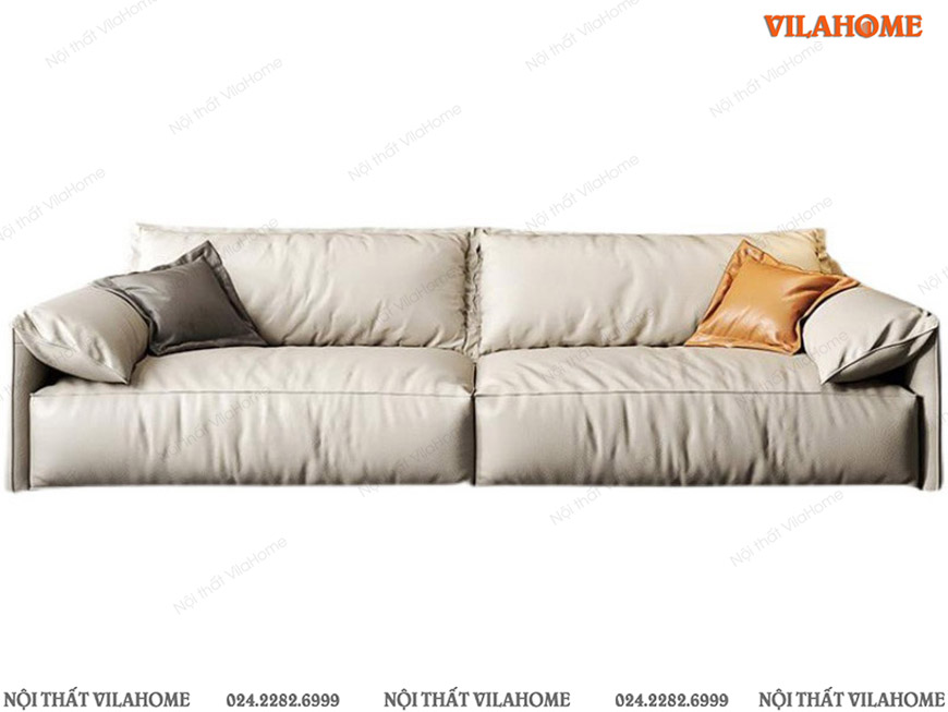 Mẫu sofa văng da 2 chỗ dáng bệt