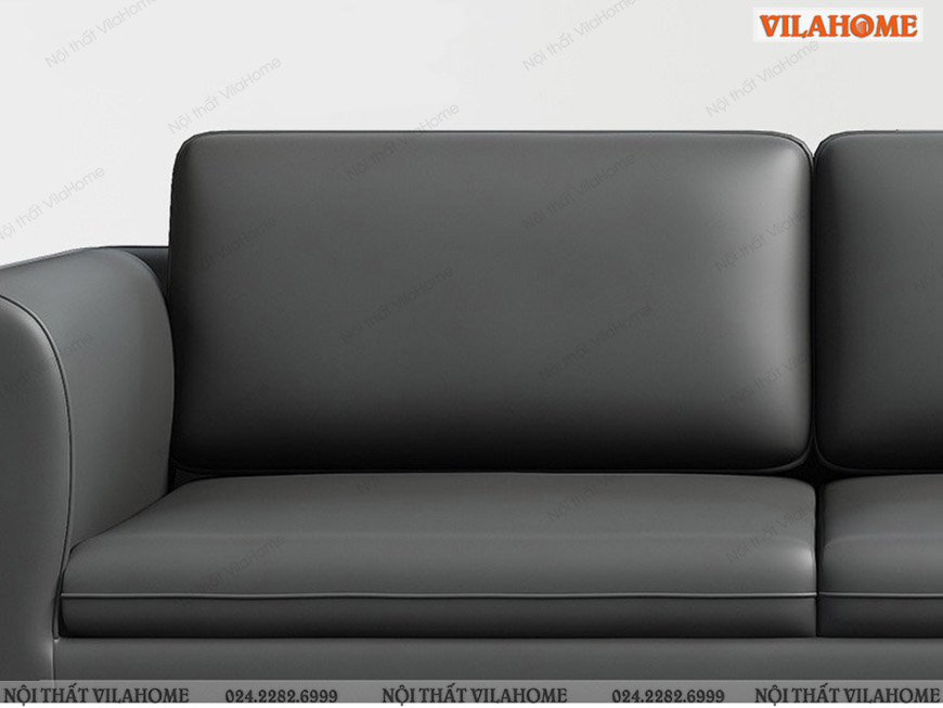 sofa văng bọc da màu đen